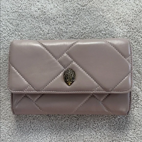 Kurt Geiger Quilted Dark Beige Clutch - Picture 1 of 7